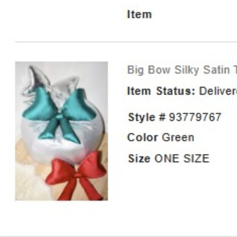NWT Urban Outfitters Big Bow Silky Satin Throw Pillow